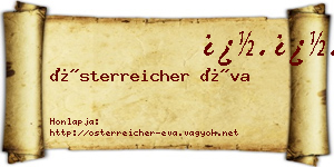 Österreicher Éva névjegykártya