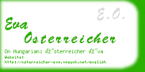 eva osterreicher business card